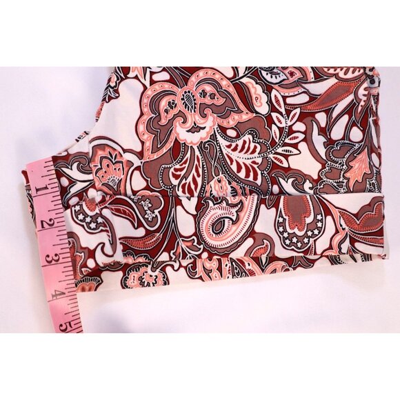 7th Avenue Design Studio Paisley Print Short Size 0 Pink‎ & White - Picture 12 of 12